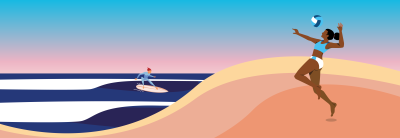 Joueur de beach volley